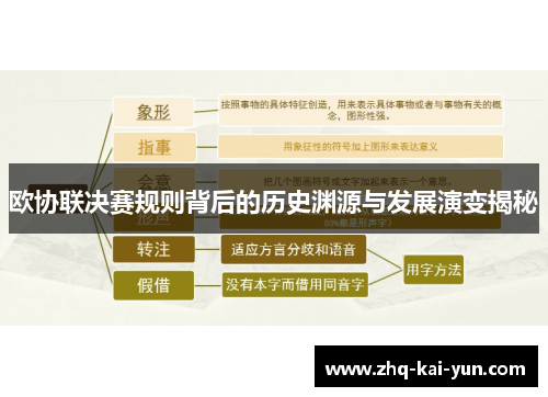 欧协联决赛规则背后的历史渊源与发展演变揭秘